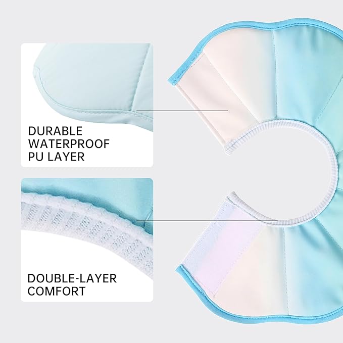 Touchdog Soft Cat Cone Collar, Waterproof Recovery Collar for Cats After Surgery, Lightweight Elizabethan Collar for Kittens, Small to Large