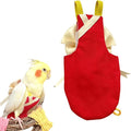 Bird Flight Suits Diapers, Parrot Flight Suits Diapers for Quaker Parakeets Cockatiels Conures Macaw African Grey, Bird Diaper, Parrot Clothes (Red B,S)