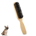 Soft Boar Bristle Dog Brush for Short Haired Dogs - Made of Wood, Gentle Deshedding & Grooming Tool, Ideal Dog Hair Brush for Pets, Dog Brushes for Grooming and Shedding （Large）