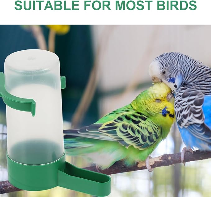 balacoo Automatic Bird Water Feeder 10 Pack Leak-Proof Plastic Water Dispensers for Parakeets Pigeons Small Birds Compact 3.34X2.75X1.57 Inch Cage Compatible