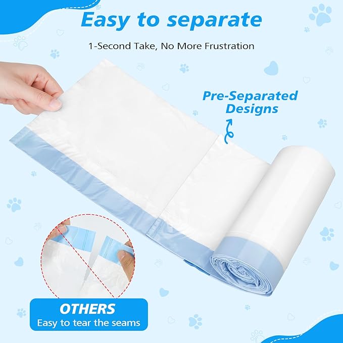 66 Count Jumbo Litter Box Liners 36" X 18",2mil Pre-Separated Cat Litter Bags with Heavy Duty Drawstring,Extra Thick Leakproof Cat Pan Liners for Kitty Box