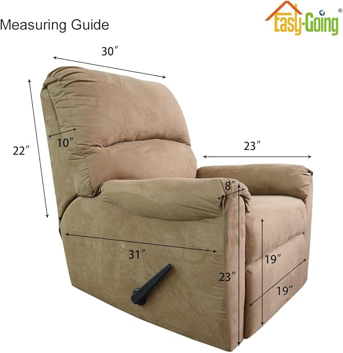 Easy-Going Recliner Chair Covers Reversible Recliner Slipcovers Water Resistant Sofa Cover Couch Cover Furniture Protector with Elastic Straps for Dog Pet (Recliner, Dark Blue/Ivory)