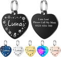 Personalized Dog Tags, Stainless Steel Pet Tags Personalized Cat, Collar Charm Engraved on Both Sides, up to 4 Lines of Custom Text, Multiple Patterns Colors Size Options (Christmas, Large)