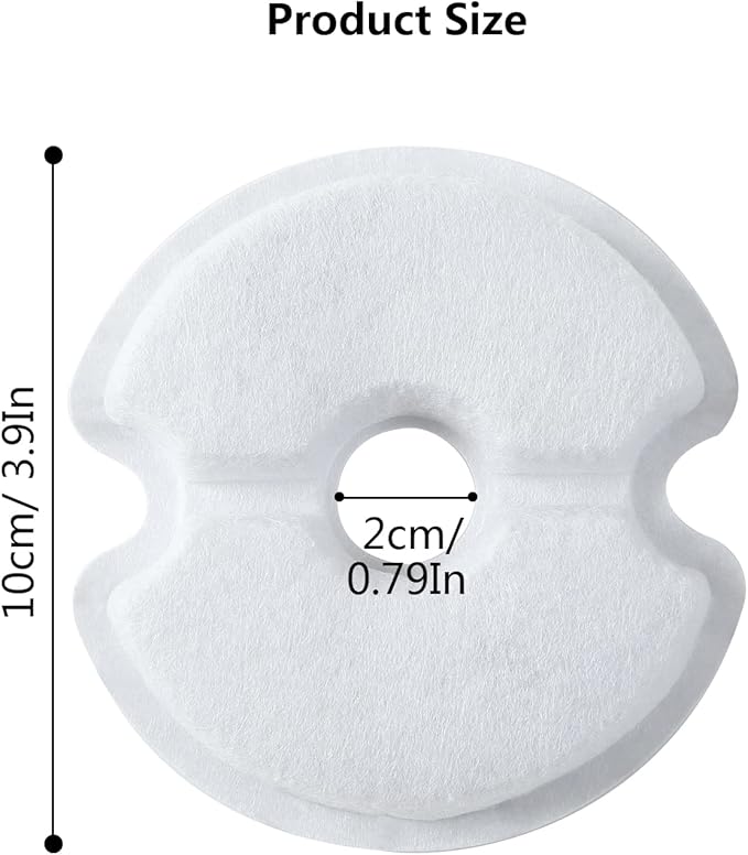 Pet Water Fountain Filter 4 Pack, Yiupea Replacement Cat Filters for 2L-2.5L / 67-84 oz Cat Water Fountain, Cotton Activated Carbon & Resin with Triple Filtration