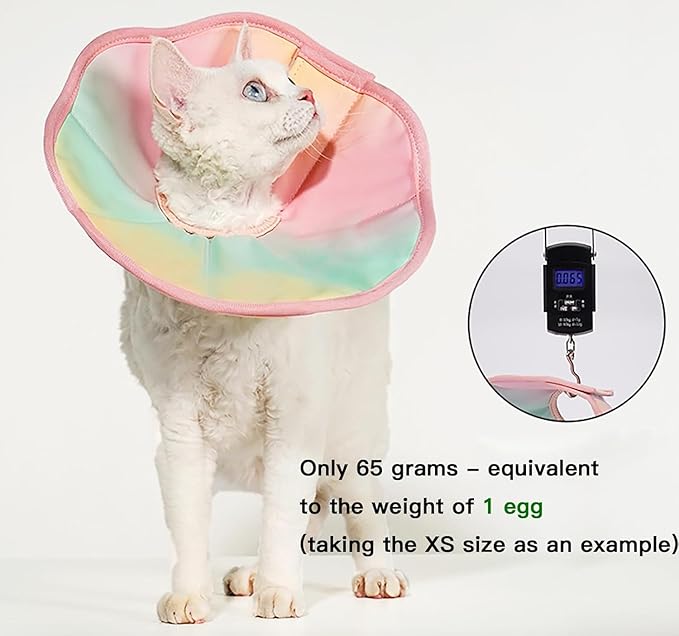 Touchdog Soft Cat Cone Collar, Waterproof Recovery Collar for Cats After Surgery, Lightweight Elizabethan Collar for Kittens, Small to Large