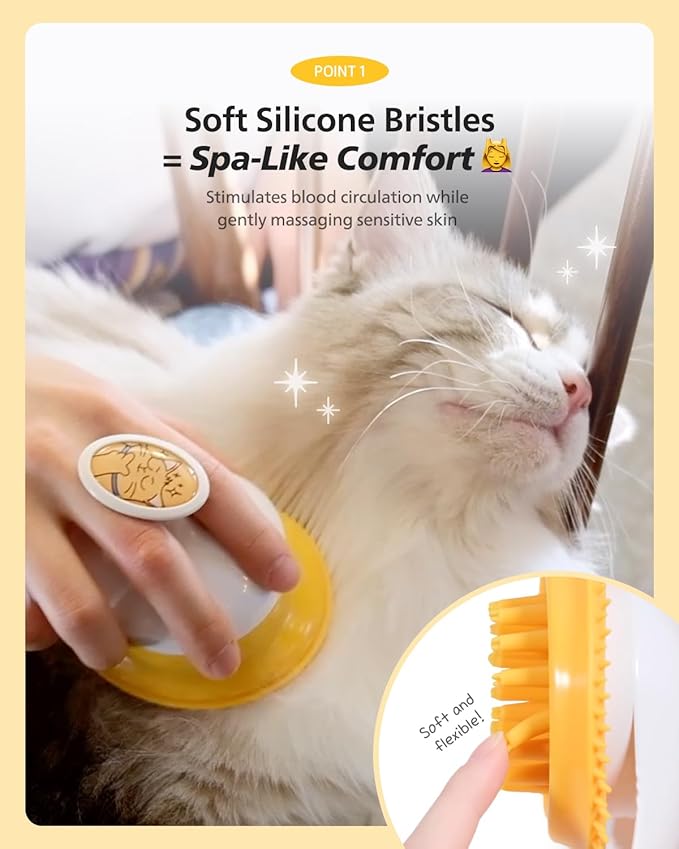 PETHROOM Cat Brush for Shedding Cats,Dogs, Kitten | Gentle Deshedding & Grooming Tool for Short or Long Hair | Safe Massage Brush for Sensitive Skin | Sturdy, Durable, and Portable
