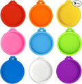 Yobbai Small Cat Food Can Lids for 3 oz & 2.5 oz, Food-Grade Silicone Covers, Color-Coded for Daily Use, BPA-Free, Dishwasher Safe, 9 Pack