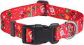 Christmas Dog Collar - Premium Adjustable Dog Collar for Small Medium Large Dogs (Christmas,L)