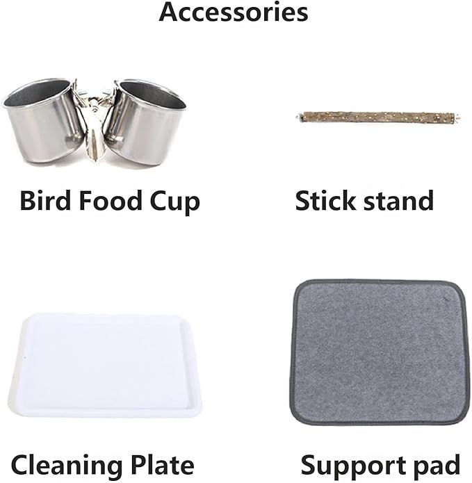 Small Bird Carriers Bag with Multiple Storage Pocket for Treats and Toy Easy to Carry Pet Transport Backpack Travel Bag