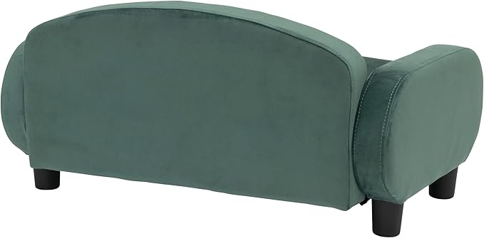 Paws & Purrs Cat Sofa Bed, Pet Couch for Indoor Cats Elevated Cat Beds with Removable Washable Mattress Cover for Kitten, Puppy or Small Animal- 31.5" Wide, Teal