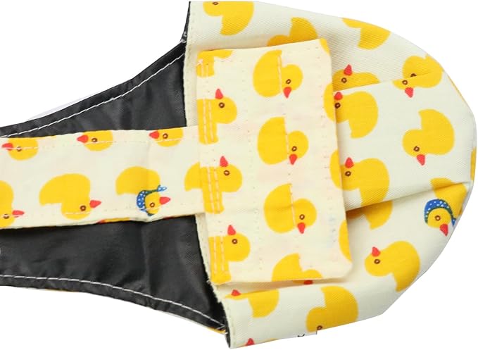 BestParts Adjustable Diaper Waterproof Reusable Diapers, Cloth Diaper Wearable Poultry for Farm Pet Goose, Pet Duck,Pet Chicken, (Yellow Duck, S(0.55-1.65pounds), 1, Count)