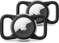 Waterproof Air tag Holder for Dog Collar, Silicone & ABS Air tag Holder for Dog & Cat Collars, Ultra-Durable, Lightweight and Protective Air tag Case (Black & Black, Regular)