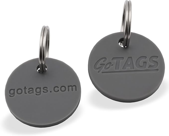 GoTags Pet ID Dog Tag Clip Connector and Rubber Tag Silencer, Great for Dog and Cat Identification, Silences Annoying Noise, Easy Exchange Between Pet Collars (1 Pack)