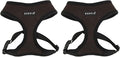 Puppia Soft Dog Harness No Choke Over-The-Head Triple Layered Breathable Mesh Adjustable Chest Belt and Quick-Release Buckle, Brown, Small (Pack of 2)