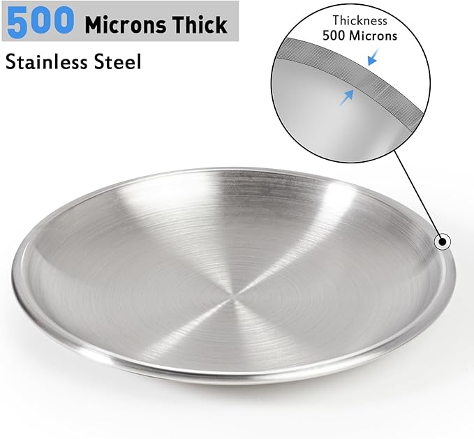 Stainless Steel Cat Dishes for Food and Water Bowls for Kittens and Baby Cats Small Pets Relief of Whisker Fatigue -2 Sets Shallow Style