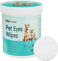 Dog Eye Wipes for Tear Stains – 150 Count Textured Pads with Vitamin B5, C & Aloe – Gently Removes Discharge, Mucus & Crust – Whitening & Soothing Grooming for Cats & Dogs