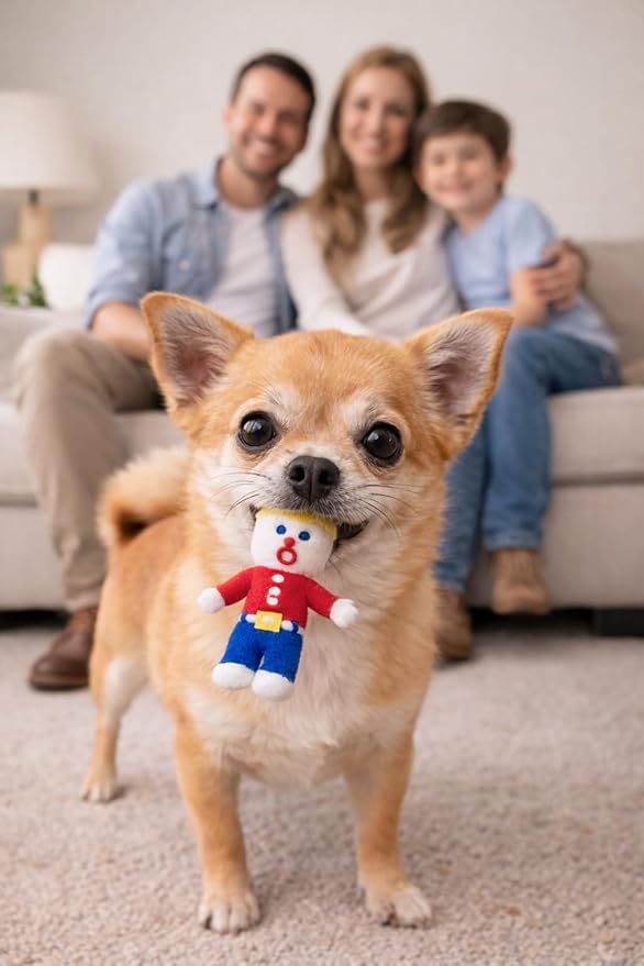 Multipet Mr. Bill X-Small Dog Toy 5" Squeaker Toy Contains No Electronic Parts or Circuitry | Mr Bill Mini Squeaker Dog Toy | 5 Inches | X-Small | Officially Licensed