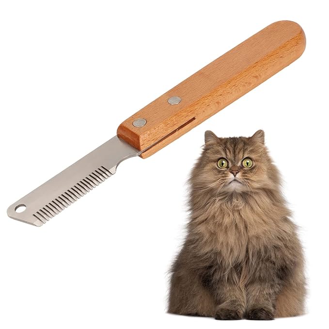 Multifunction Shedding and Stripping Tool for Dogs and Cats - Professional Hand Stripping Knife for Grooming Coarse Fur