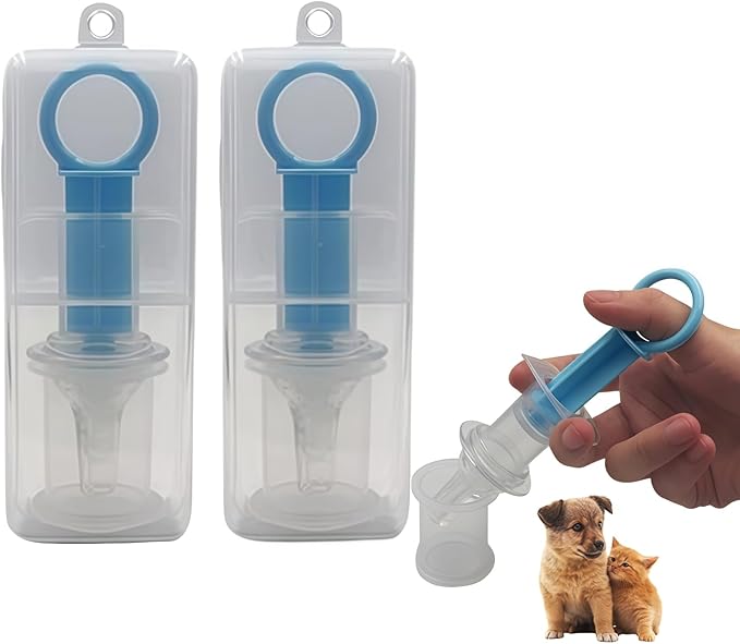 2Pcs Blue Pet Medicine Feeder Liquid Oral Syringe Milk Nursing Bottles Syringe Soft Tip Plastic Pet Medical Feeding Tool for Dog Puppy Cat, Kitten Nursing Supplies