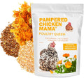 Pampered Chicken Mama Mealworm, Corn, Flax, & Herb Treat for Backyard Chickens, Healthy Layer Feed & Supplies for Pet Chickens Poultry Queen Treat for Hens (3 pounds)