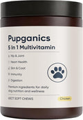 Pupganics Multivitamin Soft Chews for Dog, Dog Vitamins and Supplements for Immune System, Joint Support, Skin, Gut Health, with Probiotics, Glucosamine, Vitamin A/D3/E, Chicken Flavor, 60 Count (1)
