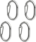 4 PCS Stainless Steel Pet Tag Clips, Strong Quick Clip for Dog & Cat Collar ID Tags Holder (Silver)