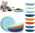 8 Pack Cat Bowls, Cat Food Bowl, 5.9 x 1 Inch Whisker Friendly Shallow Wide Cat Dishes, Pet Food and Water Bowl for Indoor & Outdoor Cats
