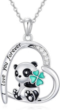 Guinea Pig/Raccoon/Butterfly/Panda/Hummingbird/Giraffe/Rabbit Necklace 925 Sterling Silver Animal Pendant Jewelry Gift for Women Mom
