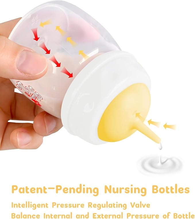Pet Feeding Bottle and Syringes,60ml Nursing Bottle, 3 Sizes Nipples with Ventilation Valve Resistant Tearing Perfect for Puppies, Kittens, Small Wildlife (Yellow)
