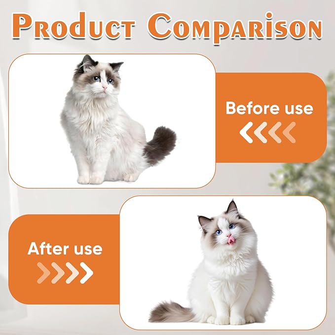 NATUYA Cat Steam Brush, Self-Cleaning Pet Brush for Dog and Cats Shedding Massaging Grooming, Cool Mist Only, Come With Cat Nail Clipper (White)