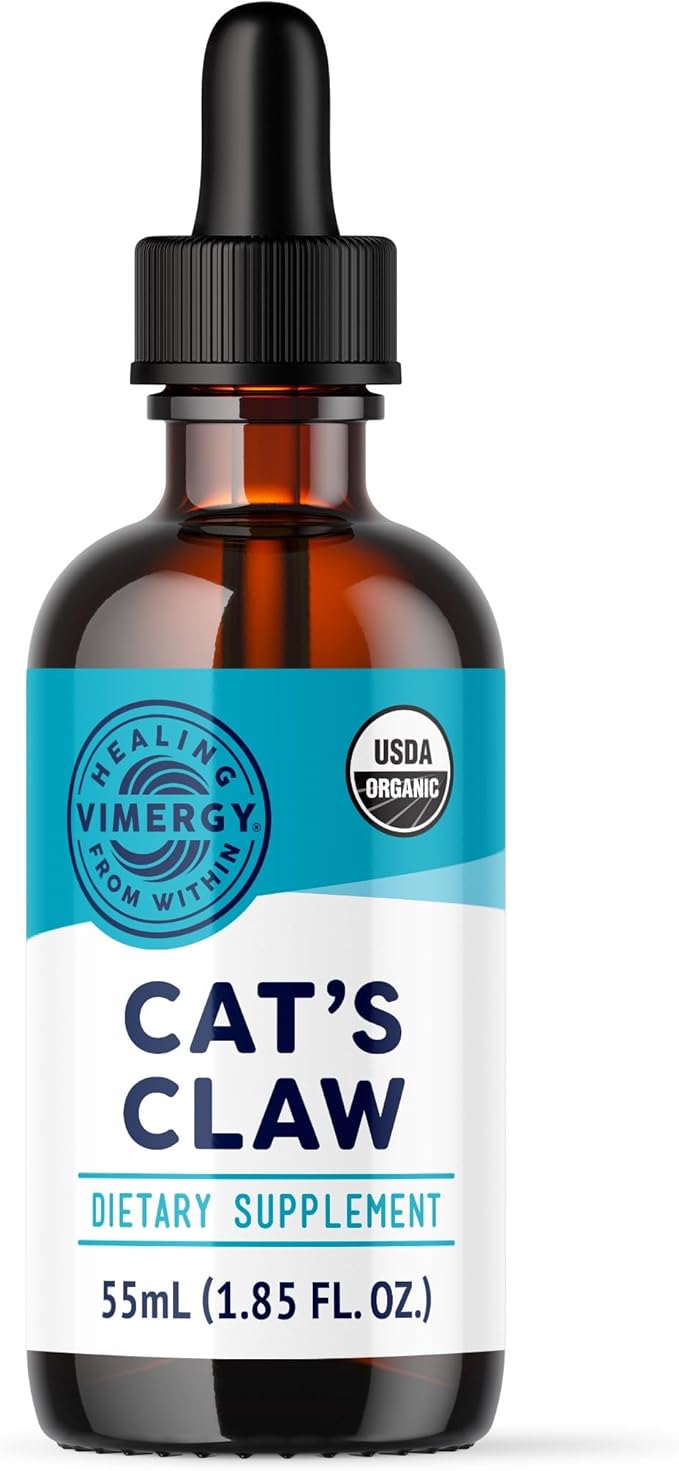 Vimergy USDA Organic Cat’s Claw Liquid – Provides Antioxidant Support* – Benefits The Immune System* – Vegan, Gluten-Free, Non-GMO – 27 Servings (55 ml)
