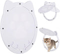 Cat Door for Screen Door, Cat Screen Door, Pet Screen Doors with Lockable Magnetic Flap for Doggy and Cat Door, 11.42 x 8.66 x 0.39in (White)