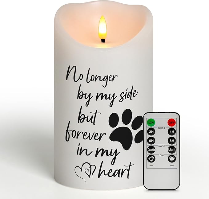 Dog Memorial Gifts for Loss of Dog Sympathy Gift, Sympathy Candle for Cat, Condolence Present for Pet Lovers, Friends to Remember Doggie, Marking Bereavement and Grief(4" x 7")