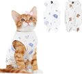 2 PCS Cat Recovery Suit for Spay Abdominal Wounds Cat Onesie for Cats After Surgery Recovery Suit Female Breathable E-Collar Alternative Kitten Onesie Anti Licking Small