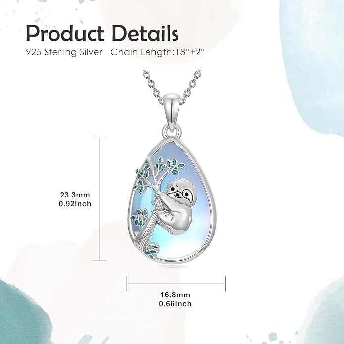 Guinea Pig/Raccoon/Butterfly/Panda/Hummingbird/Giraffe/Rabbit Necklace 925 Sterling Silver Animal Pendant Jewelry Gift for Women Mom