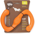WEST PAW Zogoflex Bumi Dog Tug Toy – S-Shaped, Lightweight Chew Toys for Fetch, Play, Pet Exercise – Tug of War Soft Flinging Squishy Chewy Toy for Dogs – Guaranteed, Latex-Free, Small 8", Tangerine