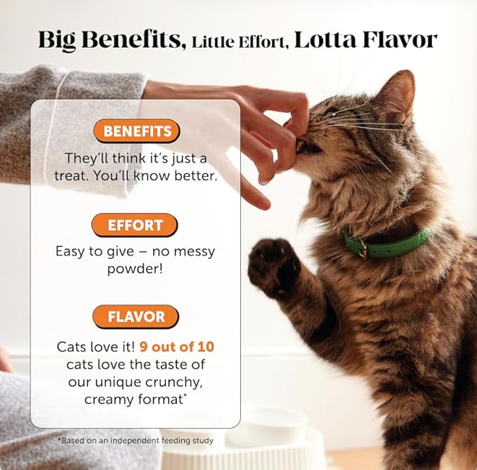 Cat Hip + Joint Health Chews – Crunchy & Creamy Cat Joint Support Supplement - Glucosamine, Chondroitin & Omega-3s – Supports Mobility, Flexibility & Comfort for Indoor & Outdoor Cats (Chicken 90-Day)