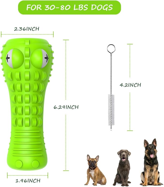 Dog Toys for Aggressive Chewers Large Medium Breed, Indestructible Dog Chew Toys, Squeaky Interactive Tough Extremely Durable, Dogs Toothbrush Toys to Keep Them Busy