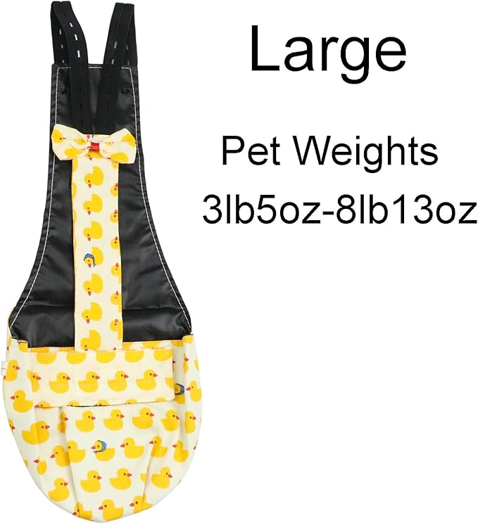 BestParts Adjustable Diaper Waterproof Reusable Diapers, Cloth Diaper Wearable Poultry for Farm Pet Goose, Pet Duck,Pet Chicken, (Yellow Duck, L(3.31-8.82pounds), 1, Count)