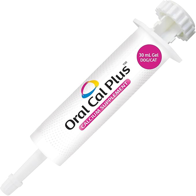 Breeder's Edge Oral Cal Plus Gel, Whelping and Queening Calcium Supplement Gel for Dogs and Cats Delivers 3 Calcium Sources in Labor to Support Strong and Normal Contractions, 30ml Paste