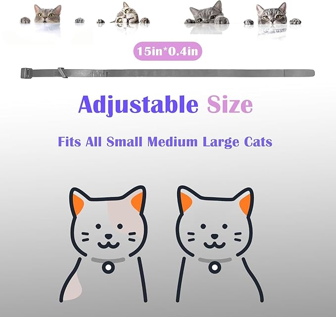 4 Pack Calming Collars for Cats - 60 Days Anxiety & Stress Relief, Adjustable Pheromones for Continuous Calming