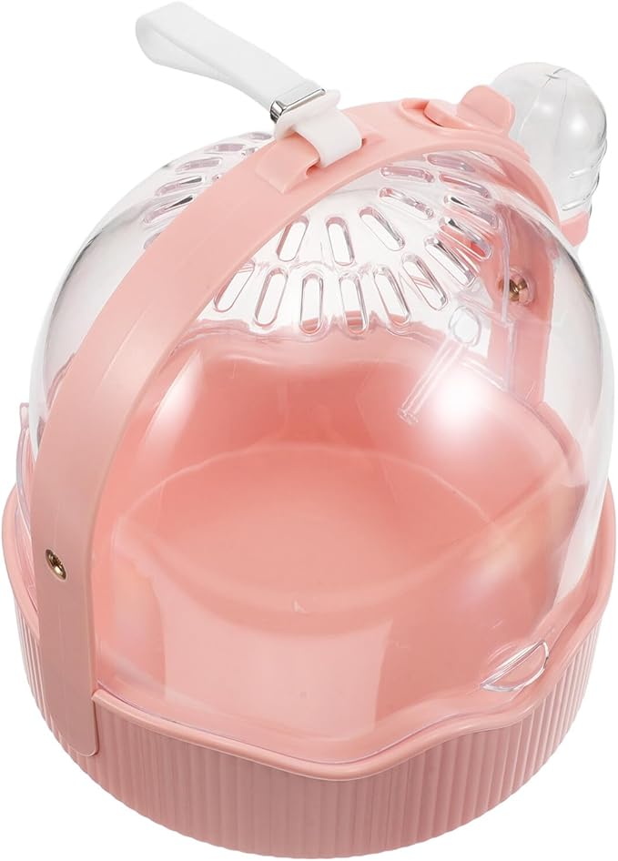Beaupretty Portable Parrot Travel Cage with Ventilation Lightweight Medium-Sized Bird Carrier Cage for Outdoor Use for Parakeets and Conures Pink