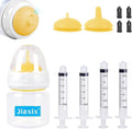 Pet Nursing Bottle Kit for Kitten Puppy,60mlCat Bottle Feeding Kit Nipple Kittens Syringe for Small Cat Dog Newborn Kitten Puppys Rabbits Squirrel Animals (Yellow)