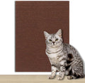 Cat -12"x12"Self-Adhesive Cat Scratching Carpet, Heavy-Duty Nail-Free Wall-Mounted Cat Activity Mat for Indoor Cats, Durable Pet Furniture for Kittens & Adult Cats （Brown）