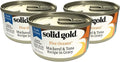 Solid Gold Five Oceans Wet Cat Food Shreds in Gravy - 3 Count Sample Pack - Real Tuna & Mackerel Cat Food for All Ages - Grain Free, Sensitive Stomach
