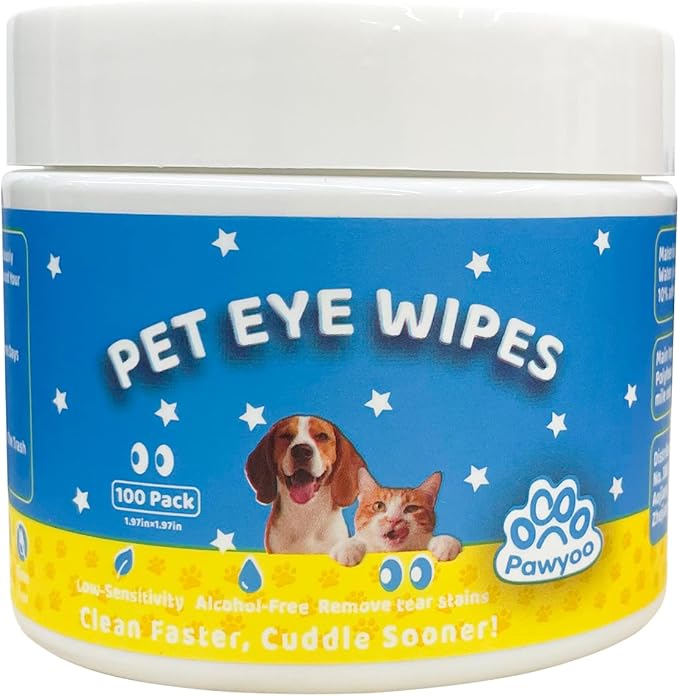 Cat Eye Wipes, Dog Eye Wipes, Eye Wipes for Dogs, Cat Wipes, Pet Wipes for Cats, Dog Tear Stain Remover, Cat Dental Care – Pet Eye Wipes for Cats: Tear Stain Cleaning Wipes, Daily Morning Cleanup