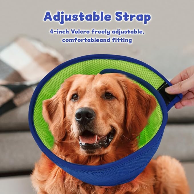 Mosago Soft Dog Cone Collar after Surgery Alternative for Dogs to Stop Licking, Comfort Collars for Large/Medium/Small Pet, Adjustable Elizabethan Neuter Recovery E Cones of Shame Neck & Head Ecollars