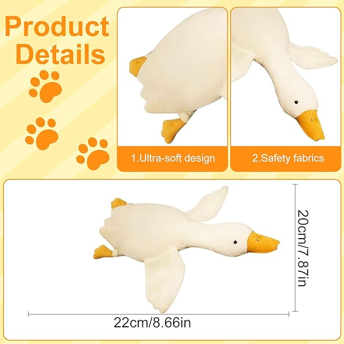 White Duck Dog Toys,2026 New White Duck Dog Toys,Realistic Goose Design Dolls Suitable for Dogs Chew and Play Best Pet Supplies(19.68inch)