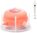Nursing Nipple for Multiple Kittens, Puppy Feeders for Multiple Puppies with Support Base,Smooth Flow Nipple for Puppies,Ideal Replacement for Kitten Bottle Feeding Kit,400ml Capacity(Pink)