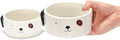 Kurrajong Farmhouse Set of 2 Ceramic Dog Bowls for Small Size Dogs - 4.5" Wide x 2" high - one Dog Water Bowl and one Food Bowl - Adorable and Unique Small Ceramic Dishes for Your furbabies